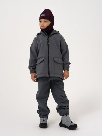 LFkids,  костюм софтшелл непромокаемый цвет графит