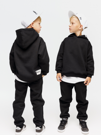 LF kids, костюм с начесом "Over Komfort" ( цвет черный). Арт.  д10
