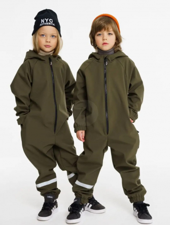 Комбинезон демисезонный детский софтшелл LF Kids, цвет хаки